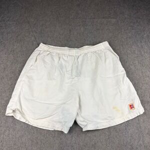 Vintage Nike Shorts Men's M White Elastic Waist Soccer Tennis Walking Gym 90s